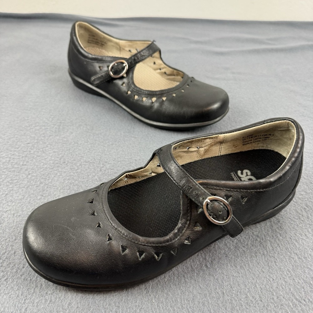 AETREX Womens Mary Jane Black cutout shoes - SIZE 7.5W Wide‎ US